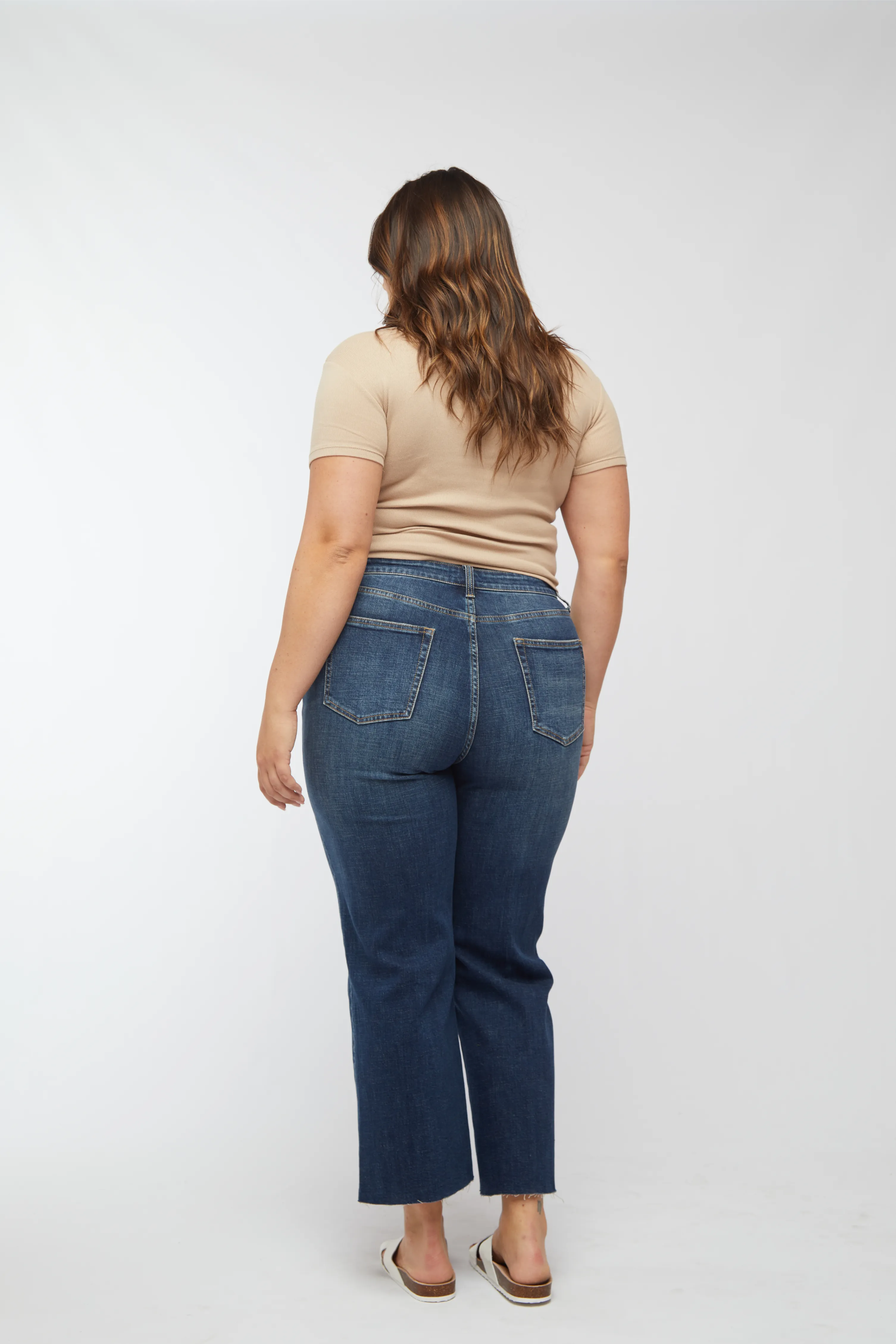 Aberdeen High Rise Wide Leg Crop Dark Aged Vintage