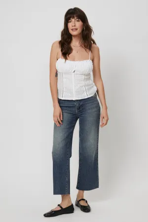 Aberdeen High Rise Wide Leg Crop Dark Tint Worn