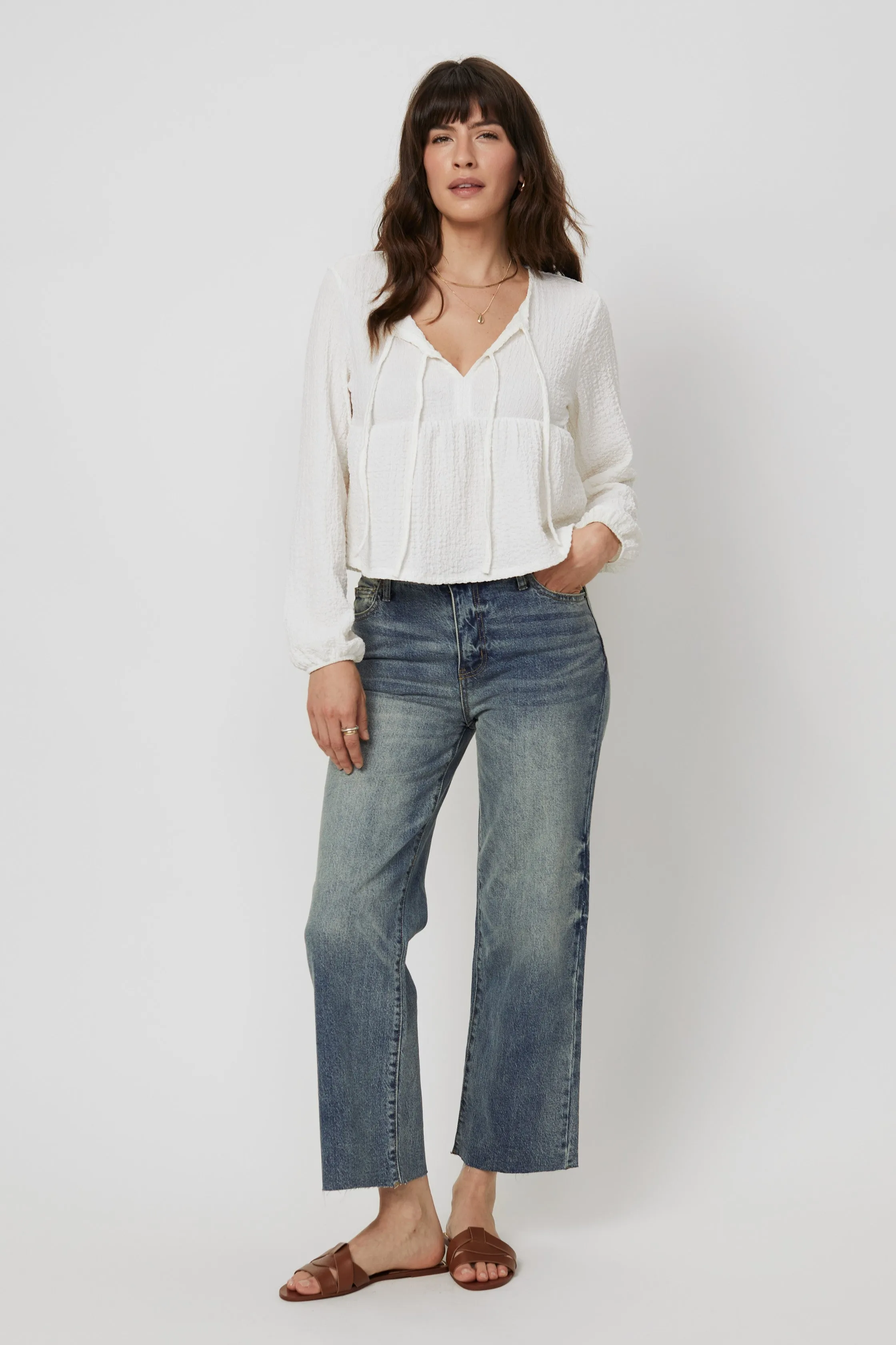 Aberdeen High Rise Wide Leg Crop Vintage Tint