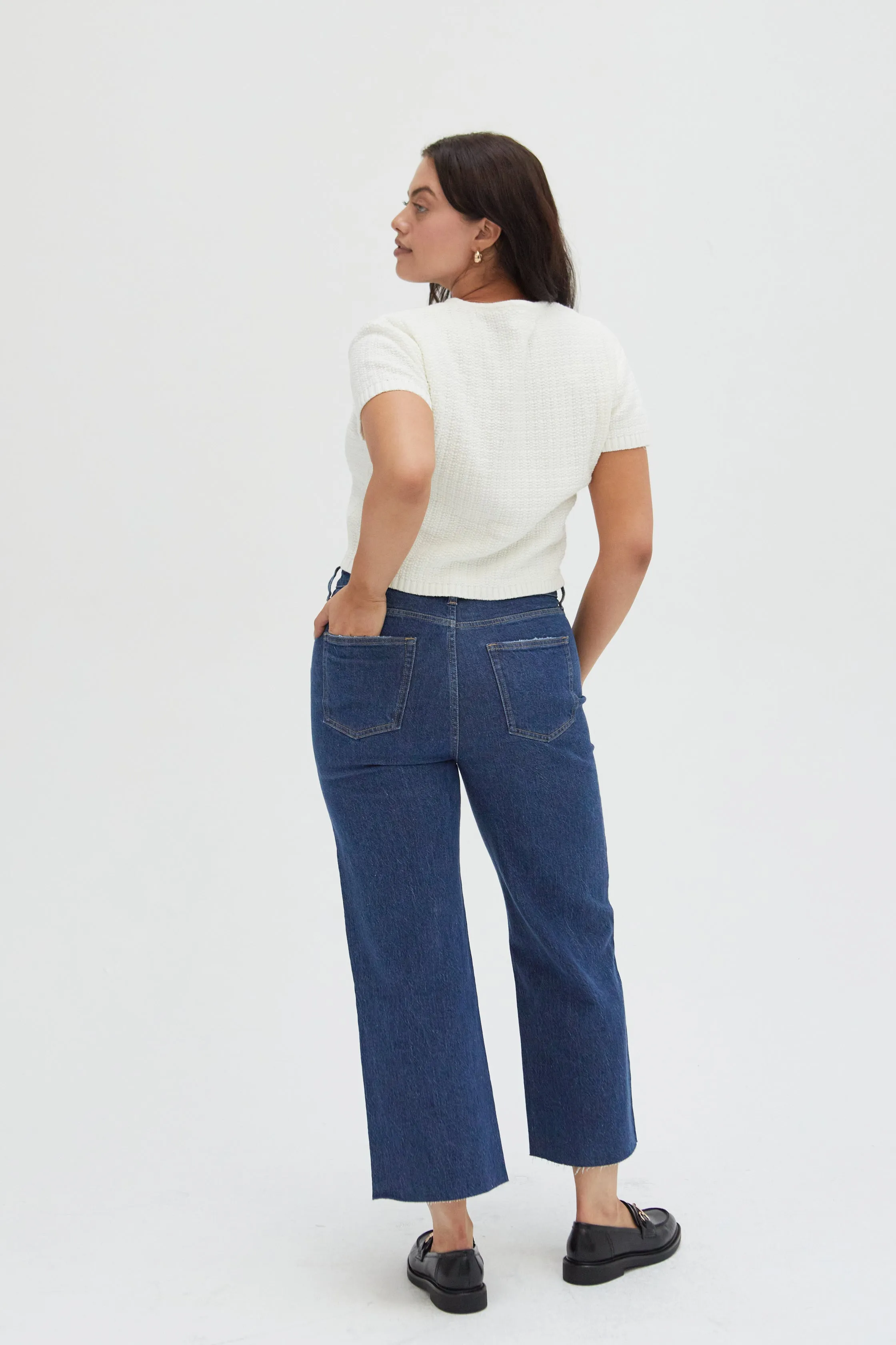 Aberdeen High Rise Wide Leg Crop Western