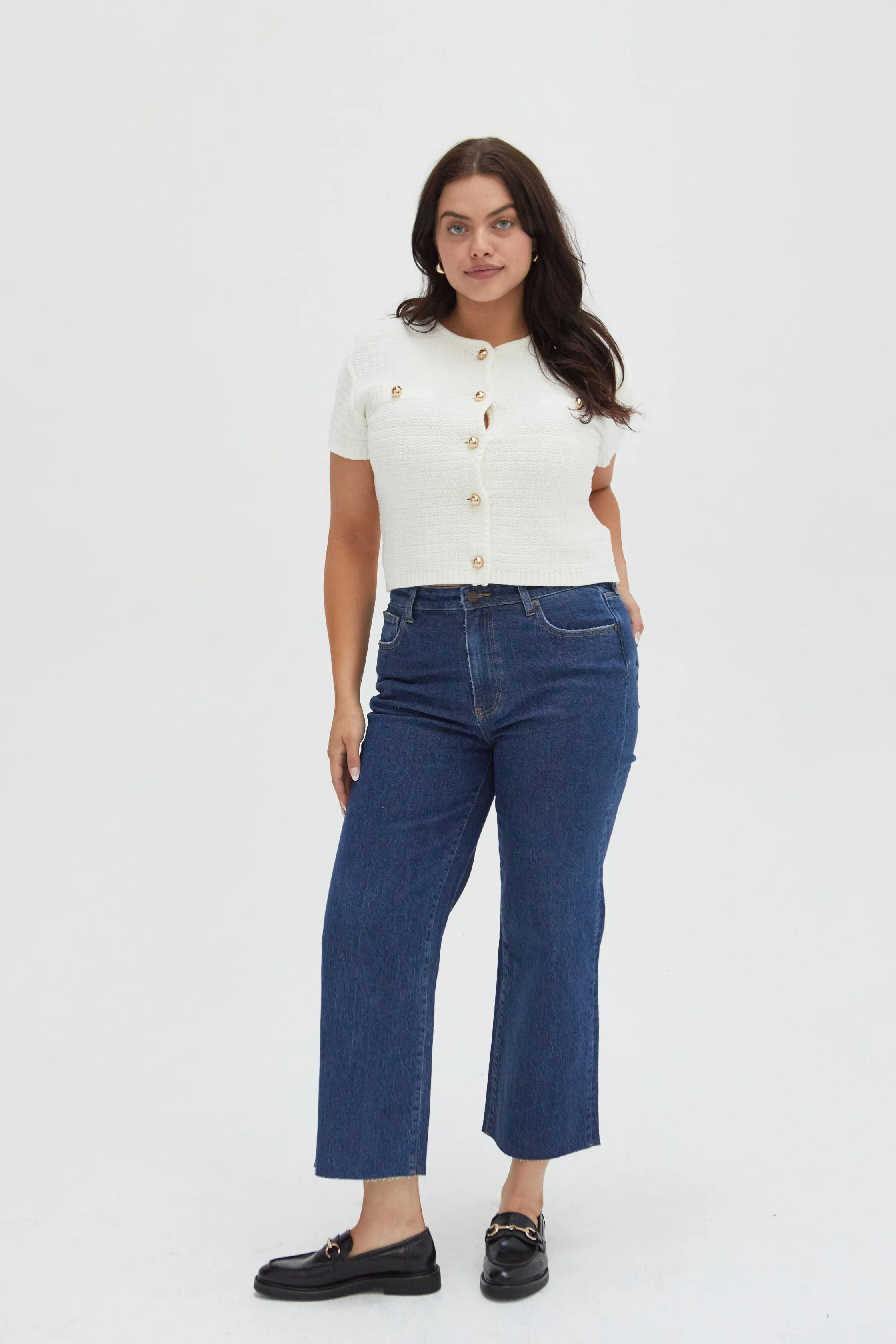 Aberdeen High Rise Wide Leg Crop Western
