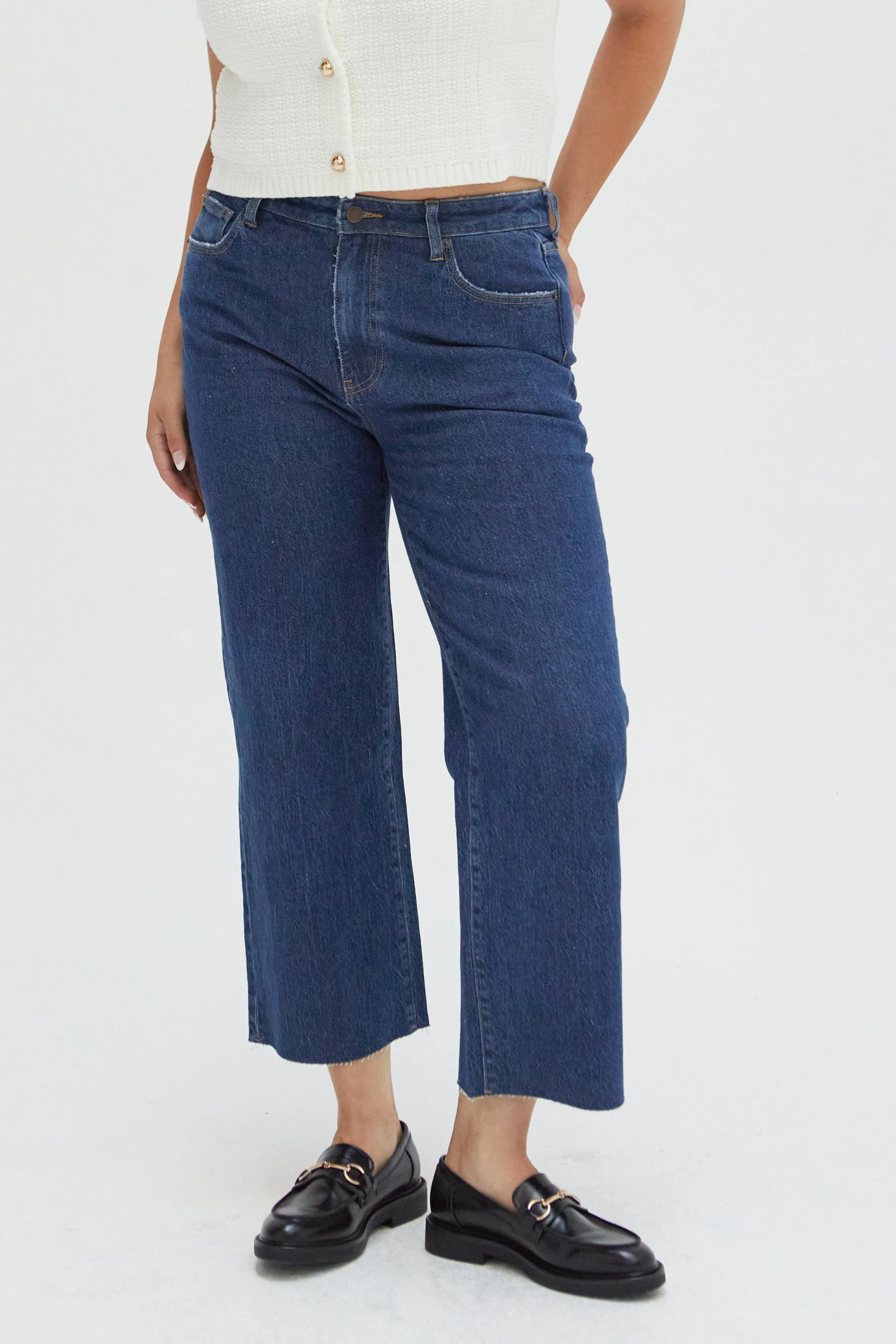Aberdeen High Rise Wide Leg Crop Western
