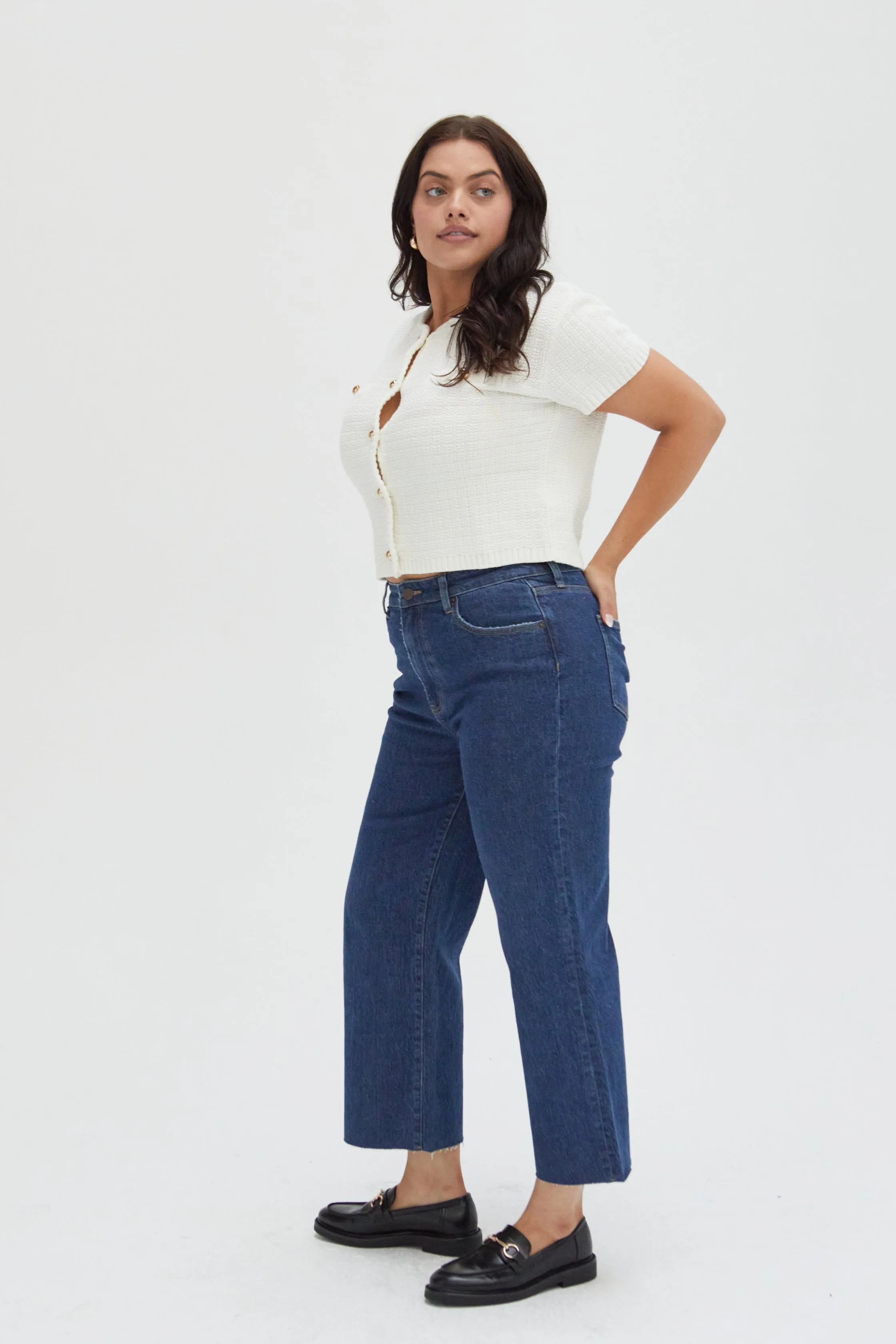 Aberdeen High Rise Wide Leg Crop Western