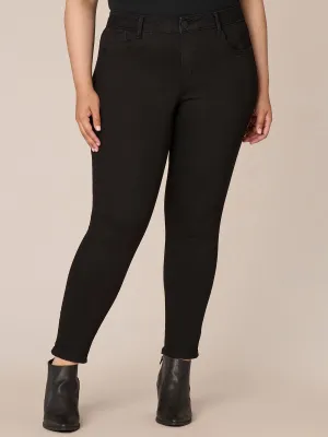 Ab"solution® Black Modern High Rise Plus Ankle Length Jeans