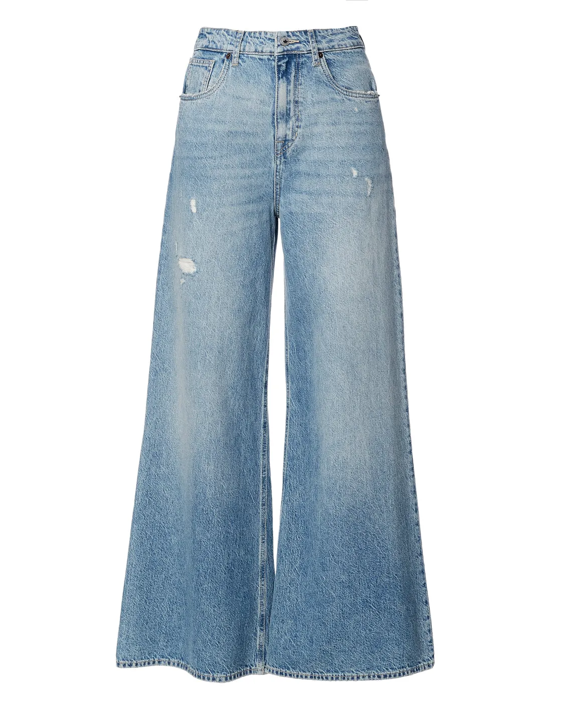 Alice Women's High Rise Super Wide Leg Jeans, Medium Blue - BL15823