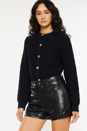 Asa High Rise Faux Leather Shorts