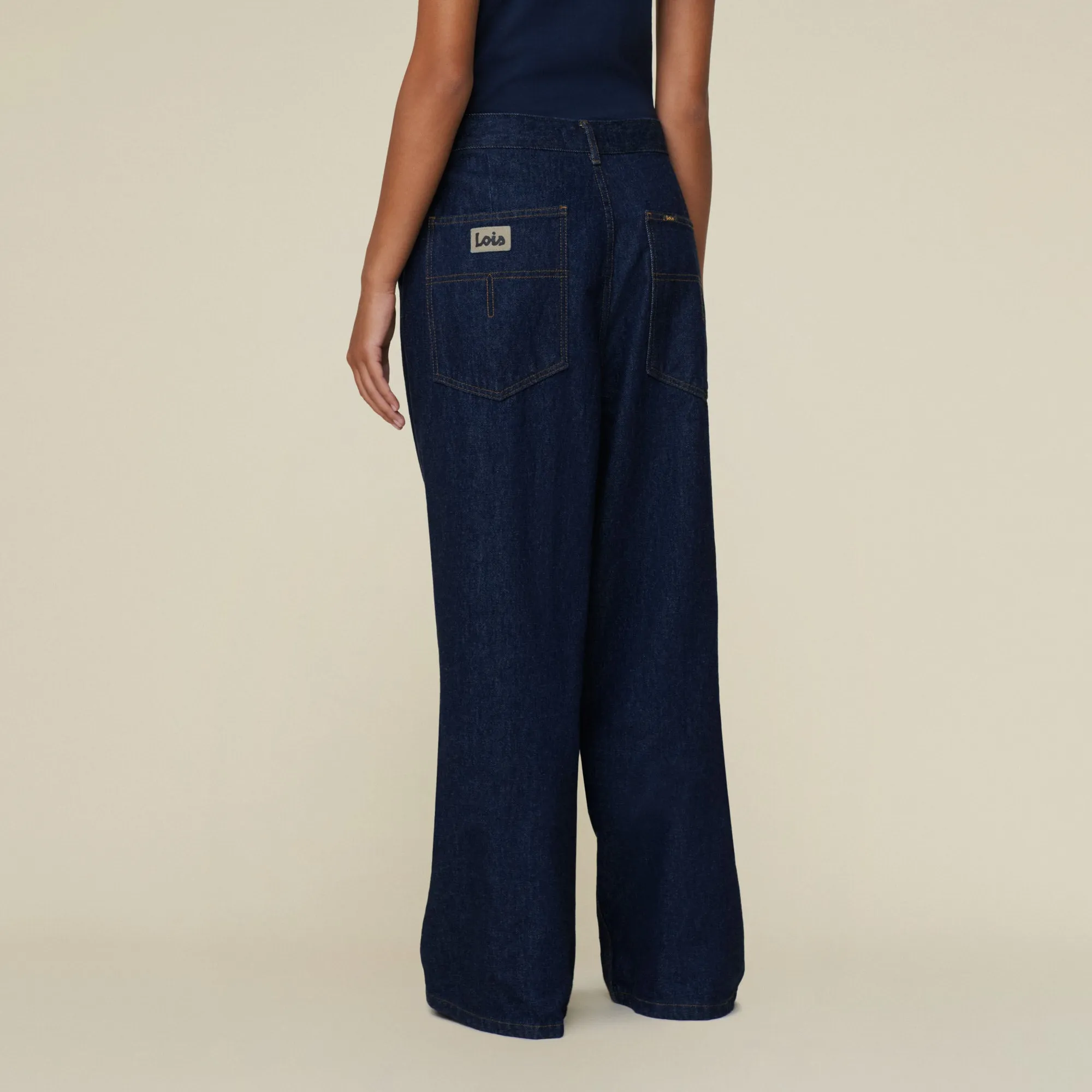 Beatrix Pleats-L Noad Rinse Goodstuff - Low Rise Wide Fit