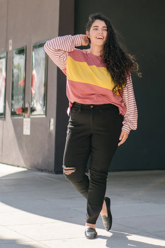 Belen High Rise Black Distressed Skinny Jeans - PLUS