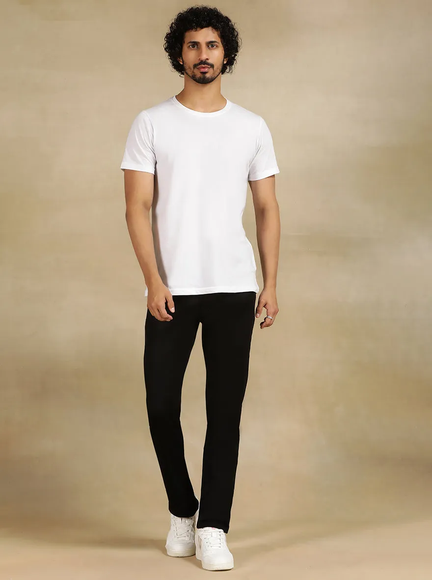 Black Dobby Slim Fit Jeans | JadeBlue