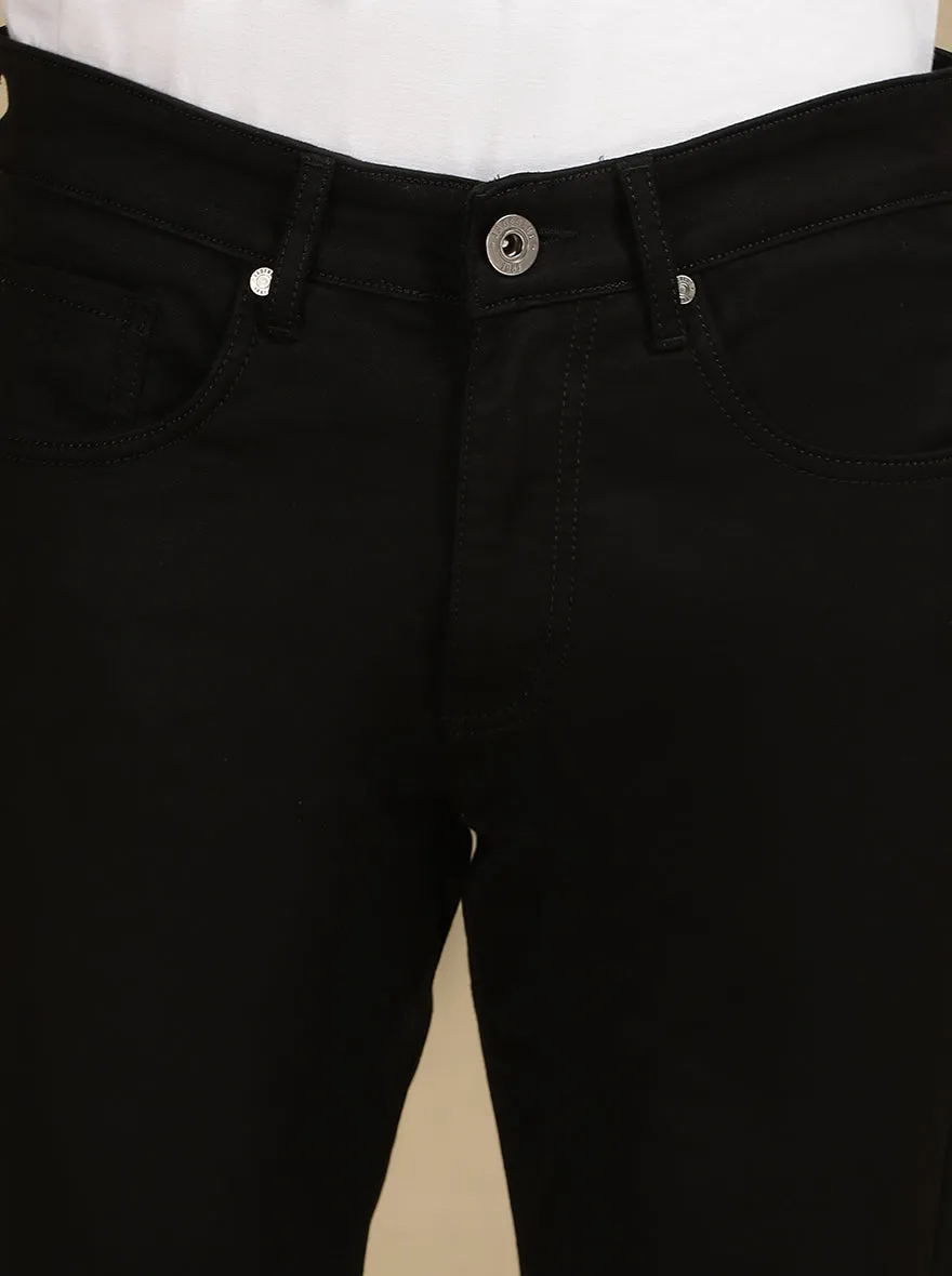 Black Dobby Slim Fit Jeans | JadeBlue