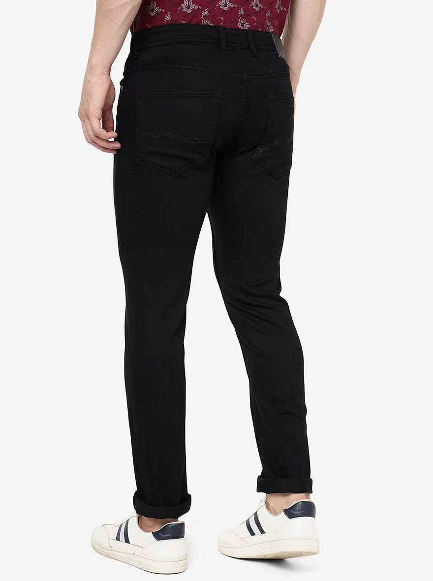 Black Solid Narrow Fit Jeans | Greenfibre