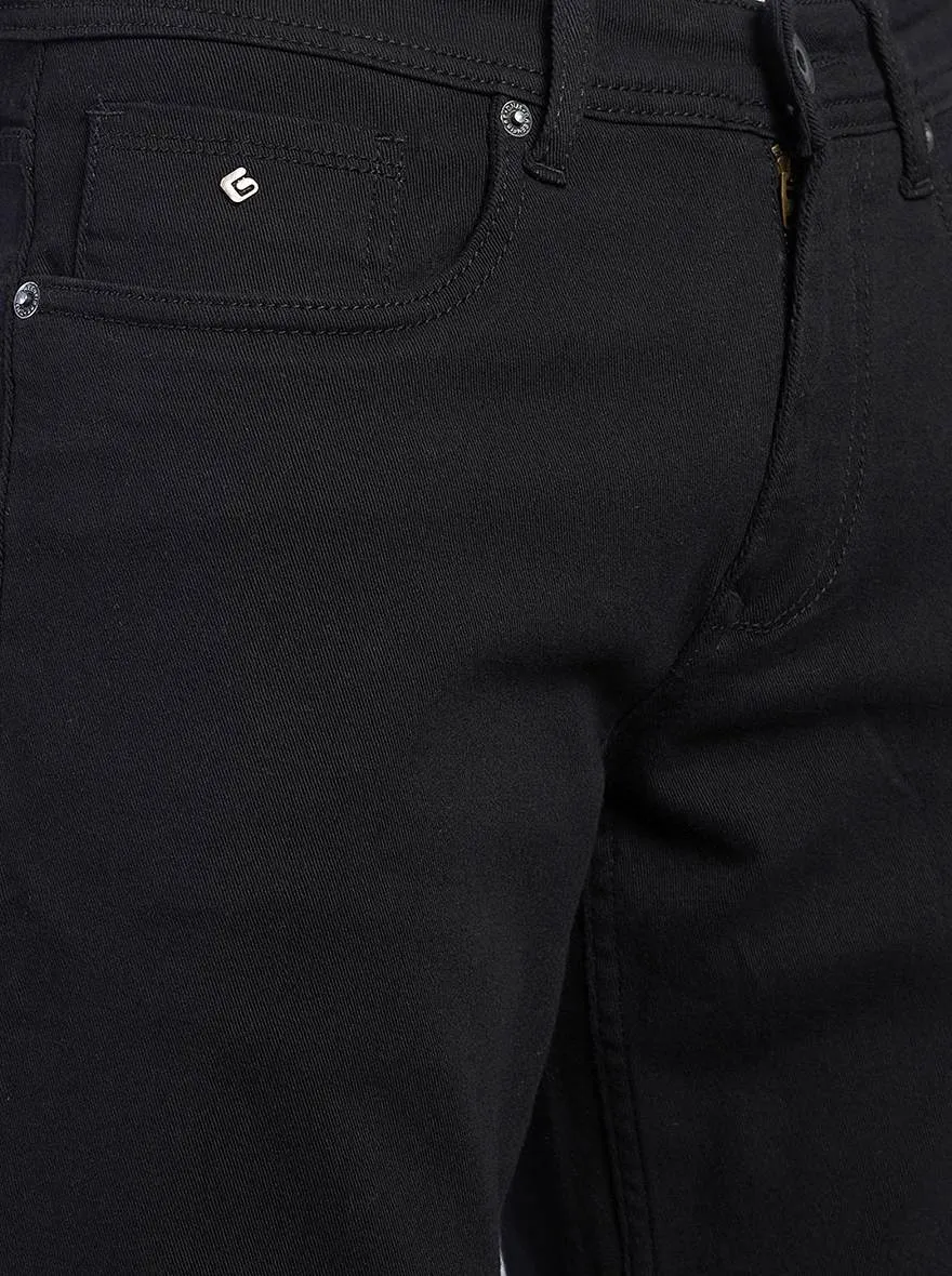 Black Washed Straight Fit Jeans | Greenfibre