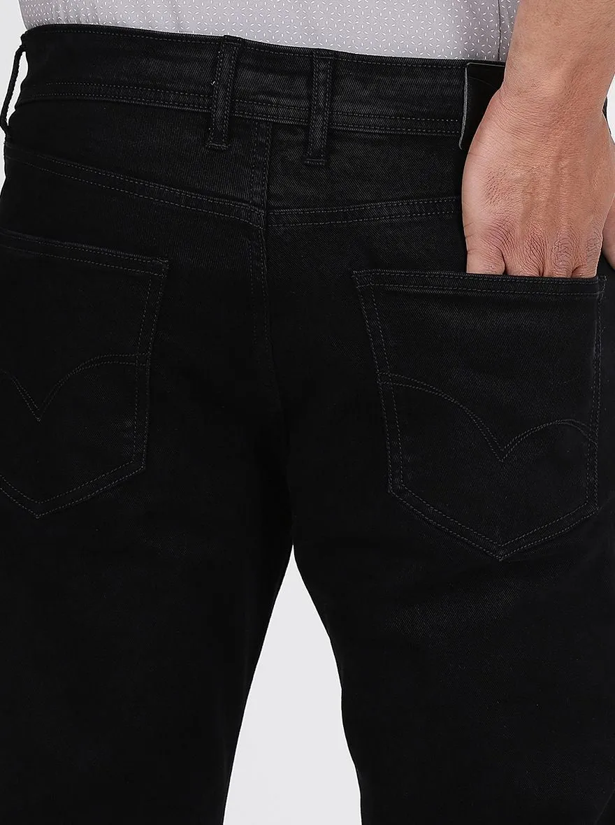 Black Washed Straight Fit Jeans | JadeBlue