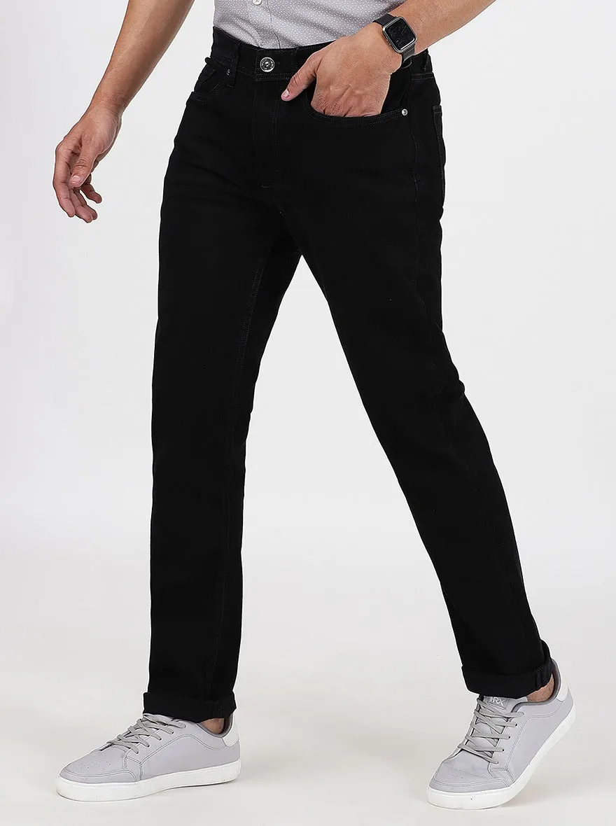 Black Washed Straight Fit Jeans | JadeBlue