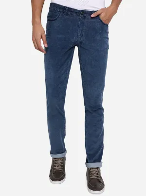 Blue Solid Slim Fit Jeans | JadeBlue