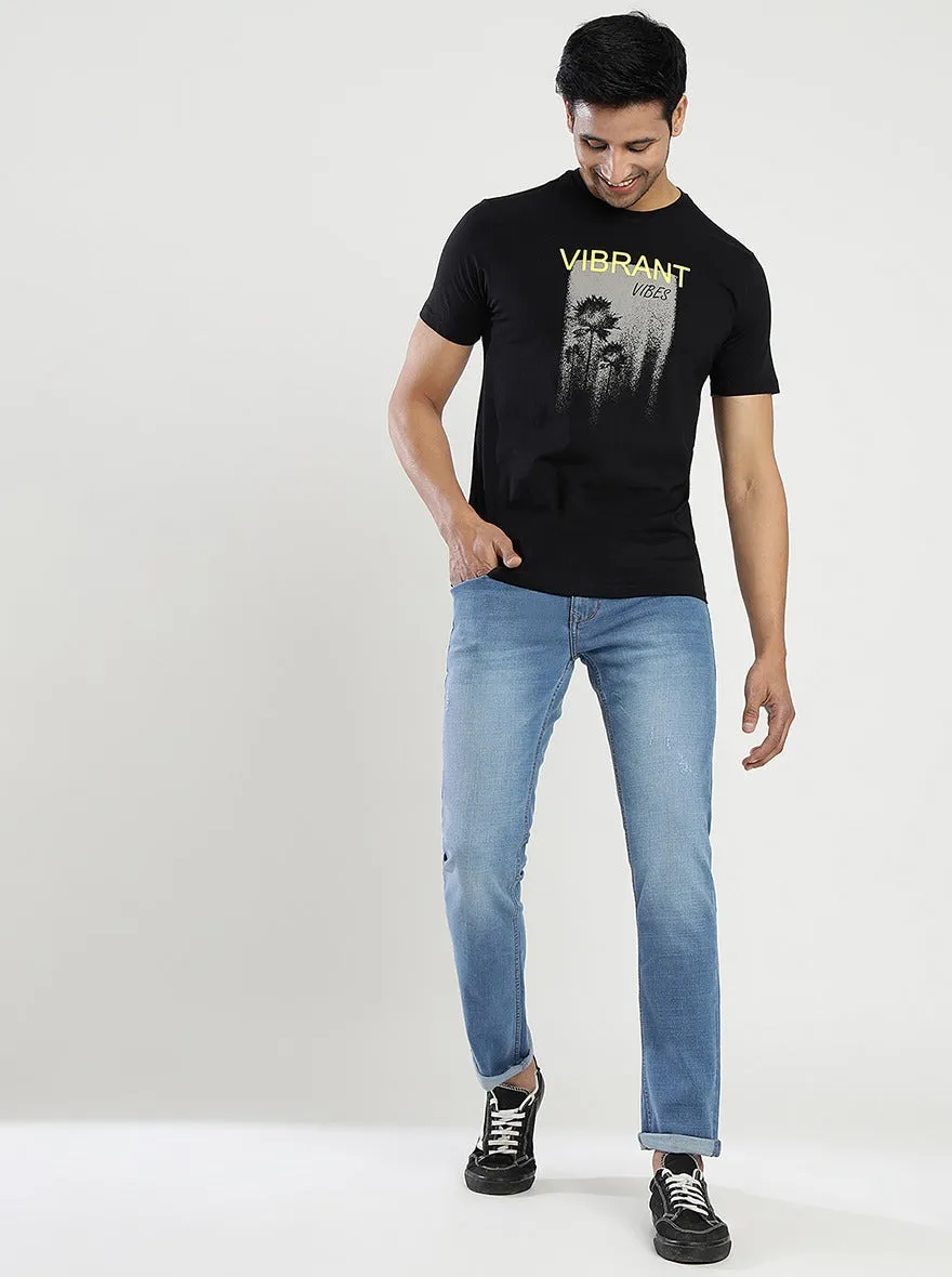 Blue Washed Narrow Fit Jeans | Greenfibre