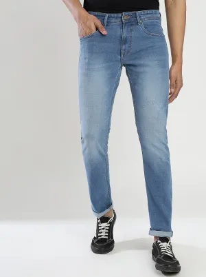 Blue Washed Narrow Fit Jeans | Greenfibre