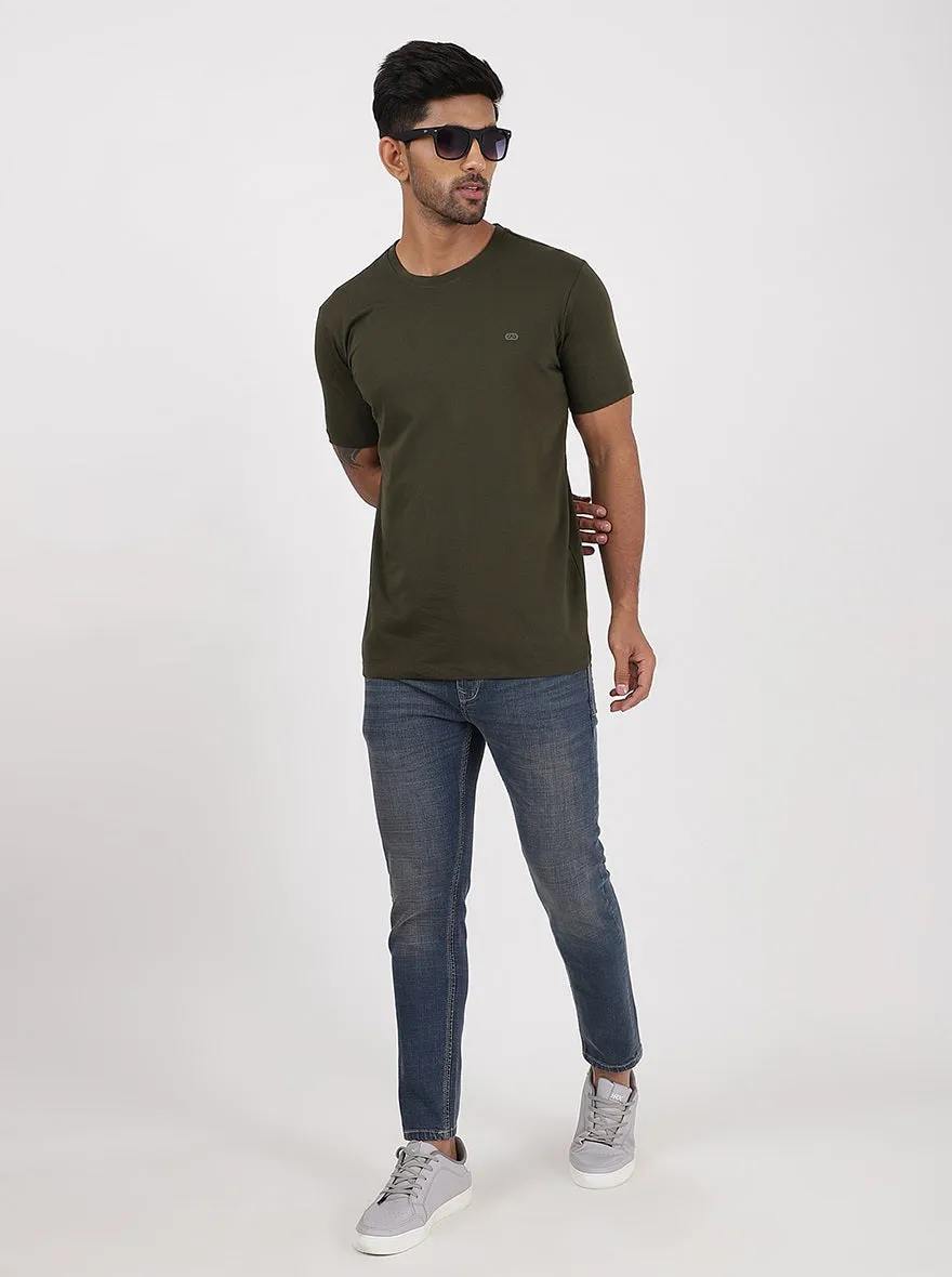 Blue Washed Rider Fit Jeans | JadeBlue