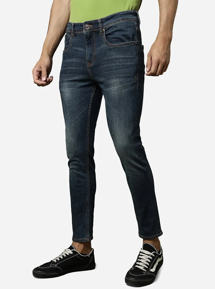 Blue Washed Rider Fit Jeans | JadeBlue