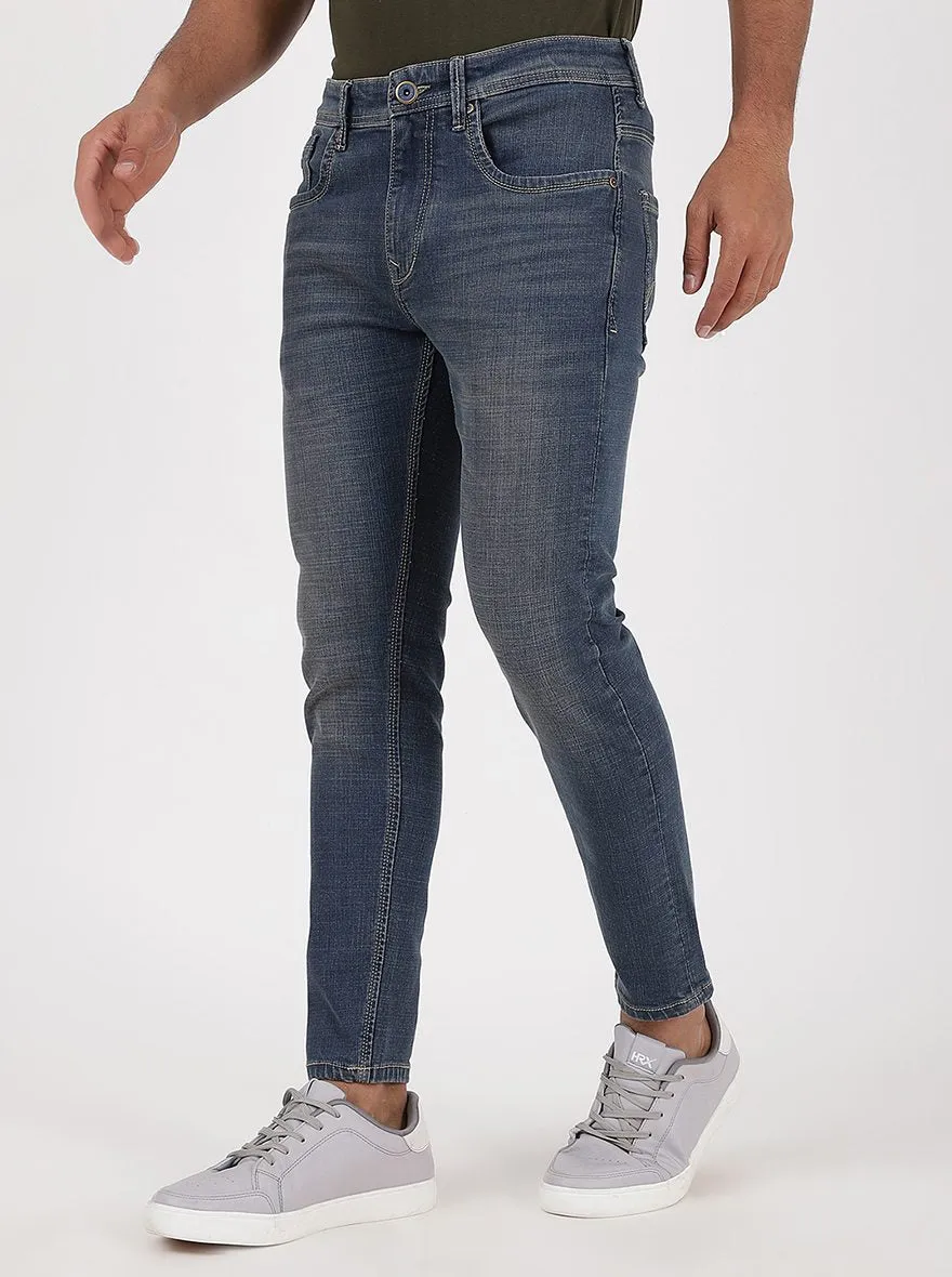 Blue Washed Rider Fit Jeans | JadeBlue