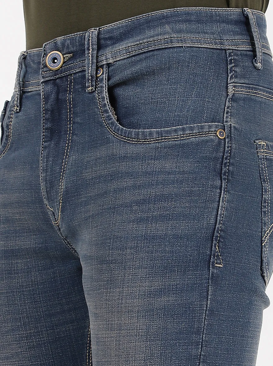 Blue Washed Rider Fit Jeans | JadeBlue