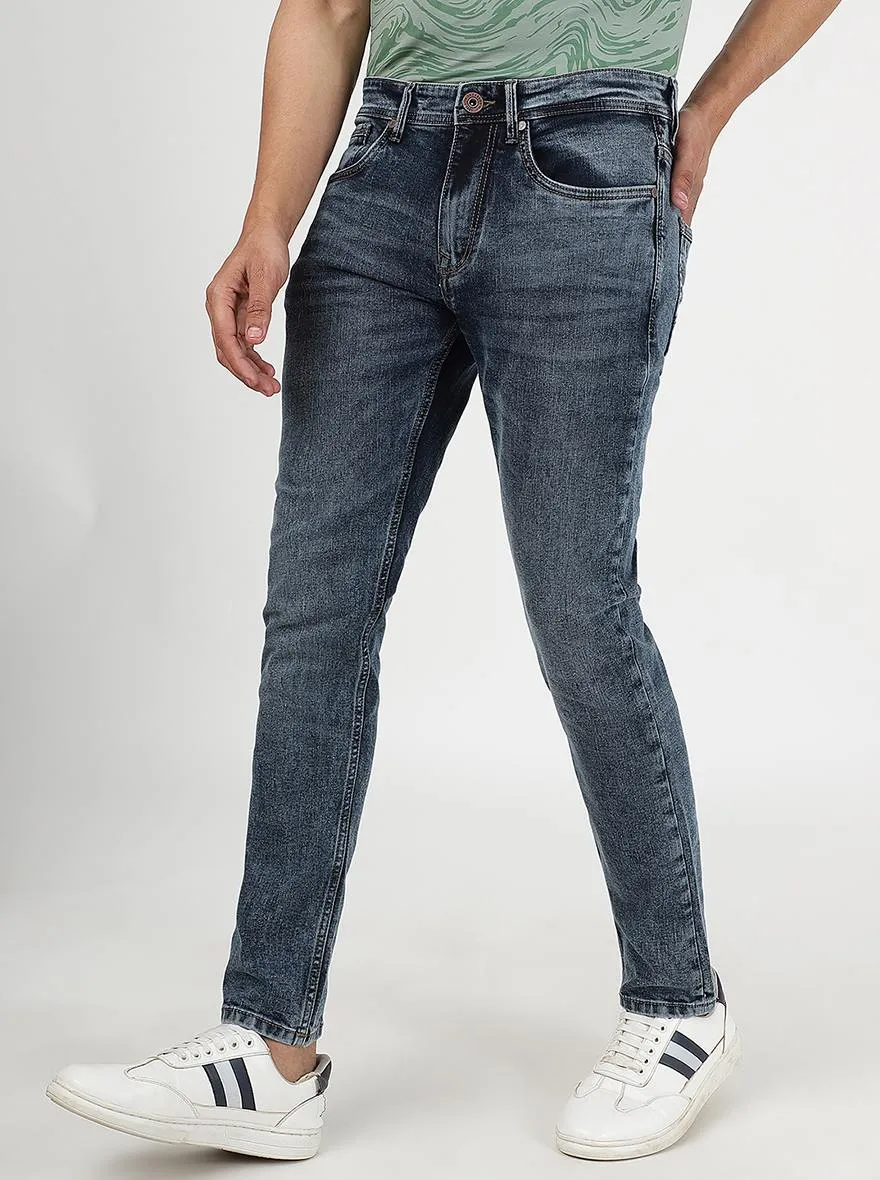 Blue Washed Slim Fit Jeans | JadeBlue