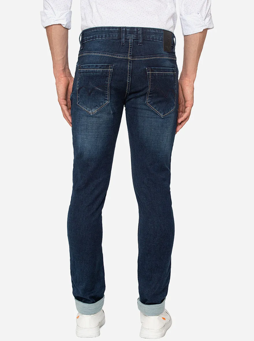 Blue Washed Slim Fit Jeans | JadeBlue