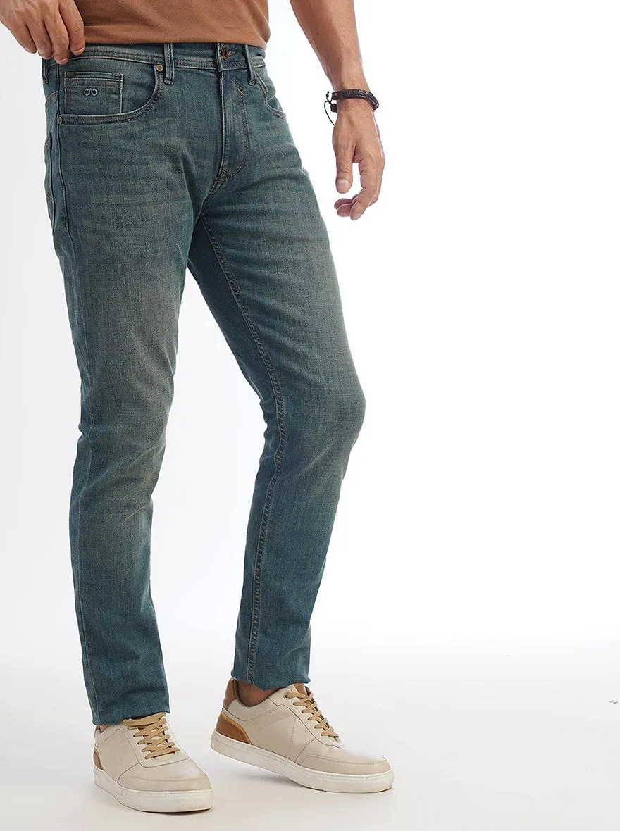 Blue Washed Slim Fit Jeans | JadeBlue