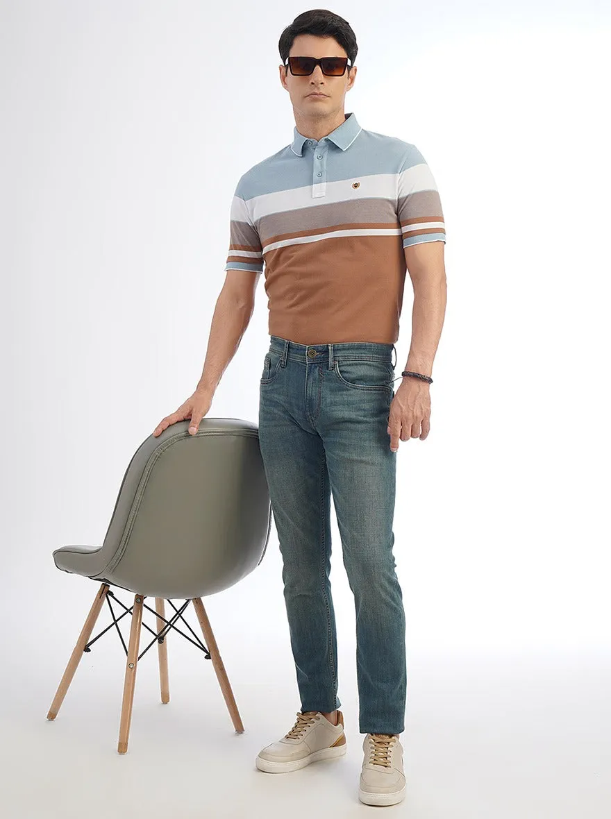 Blue Washed Slim Fit Jeans | JadeBlue