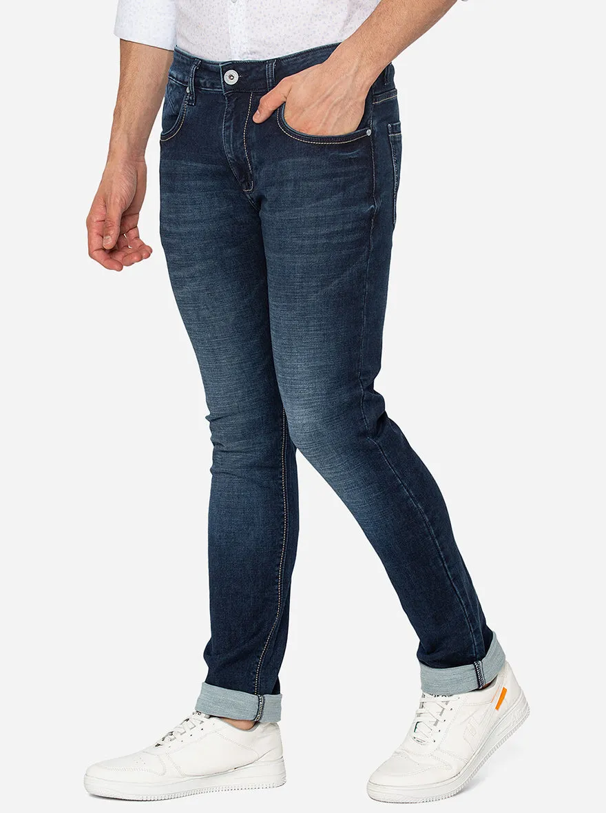 Blue Washed Slim Fit Jeans | JadeBlue