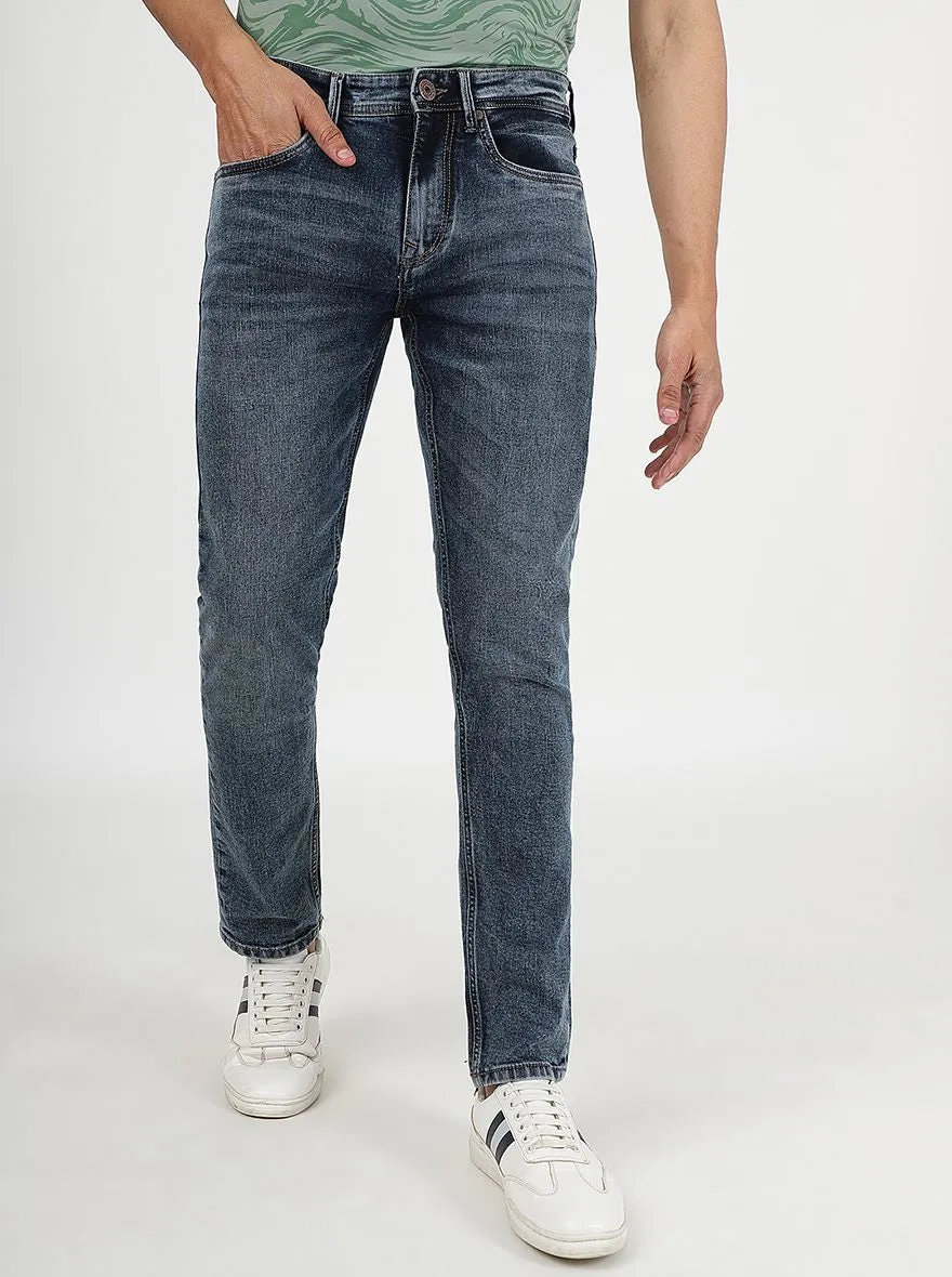 Blue Washed Slim Fit Jeans | JadeBlue