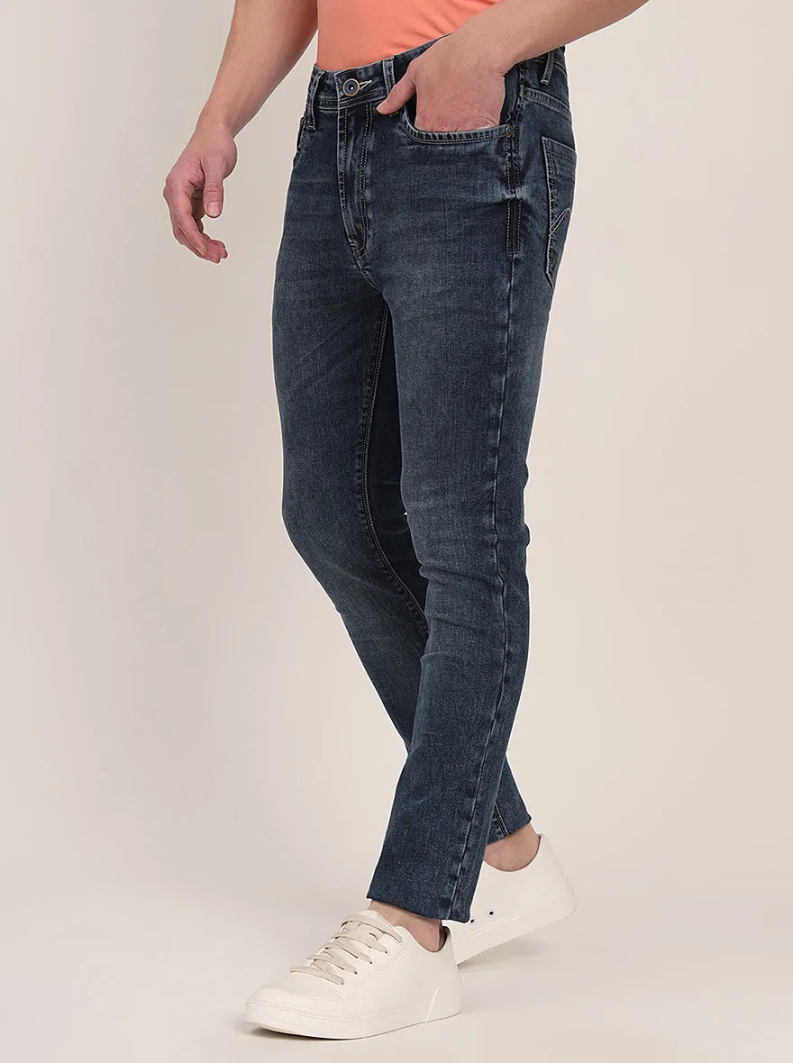 Blue Washed Slim Fit Jeans | JadeBlue