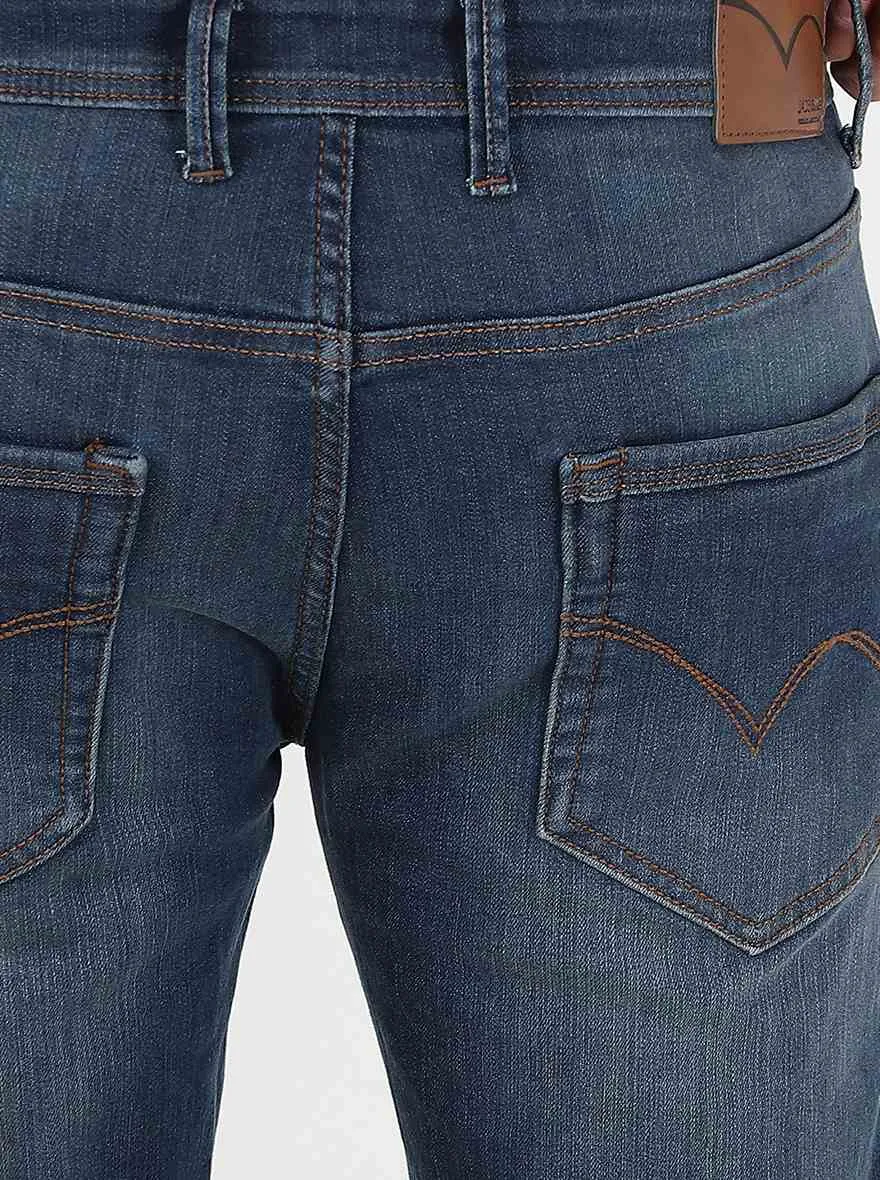 Blue Washed Slim Fit Jeans | JadeBlue