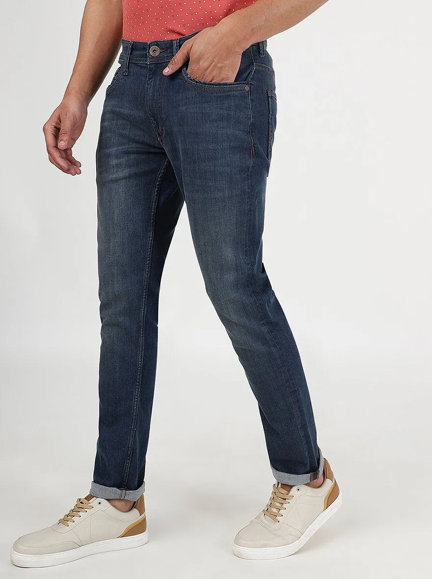Blue Washed Slim Fit Jeans | JadeBlue