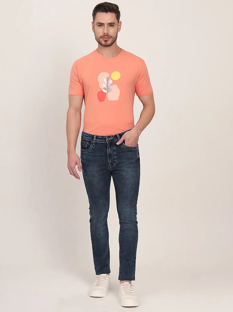 Blue Washed Slim Fit Jeans | JadeBlue