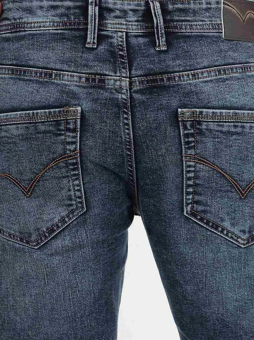 Blue Washed Slim Fit Jeans | JadeBlue