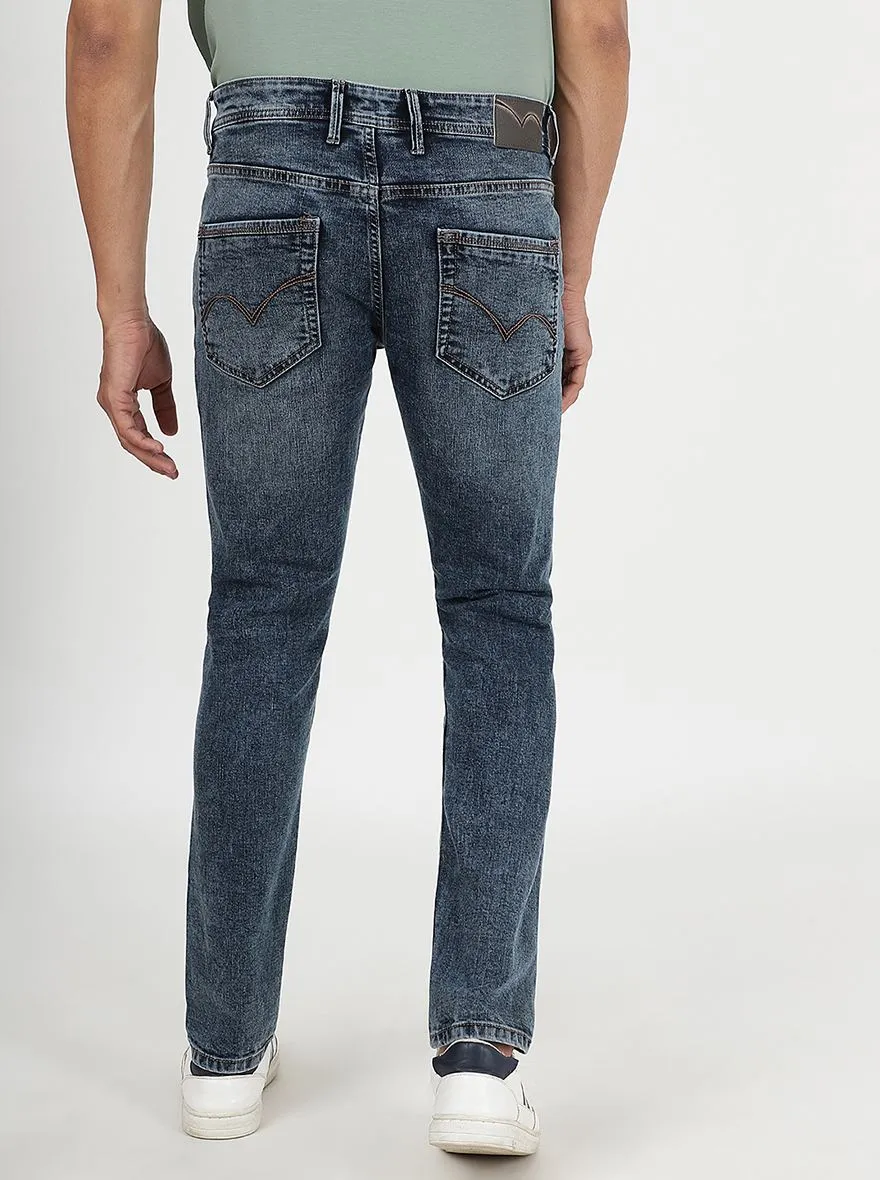 Blue Washed Slim Fit Jeans | JadeBlue