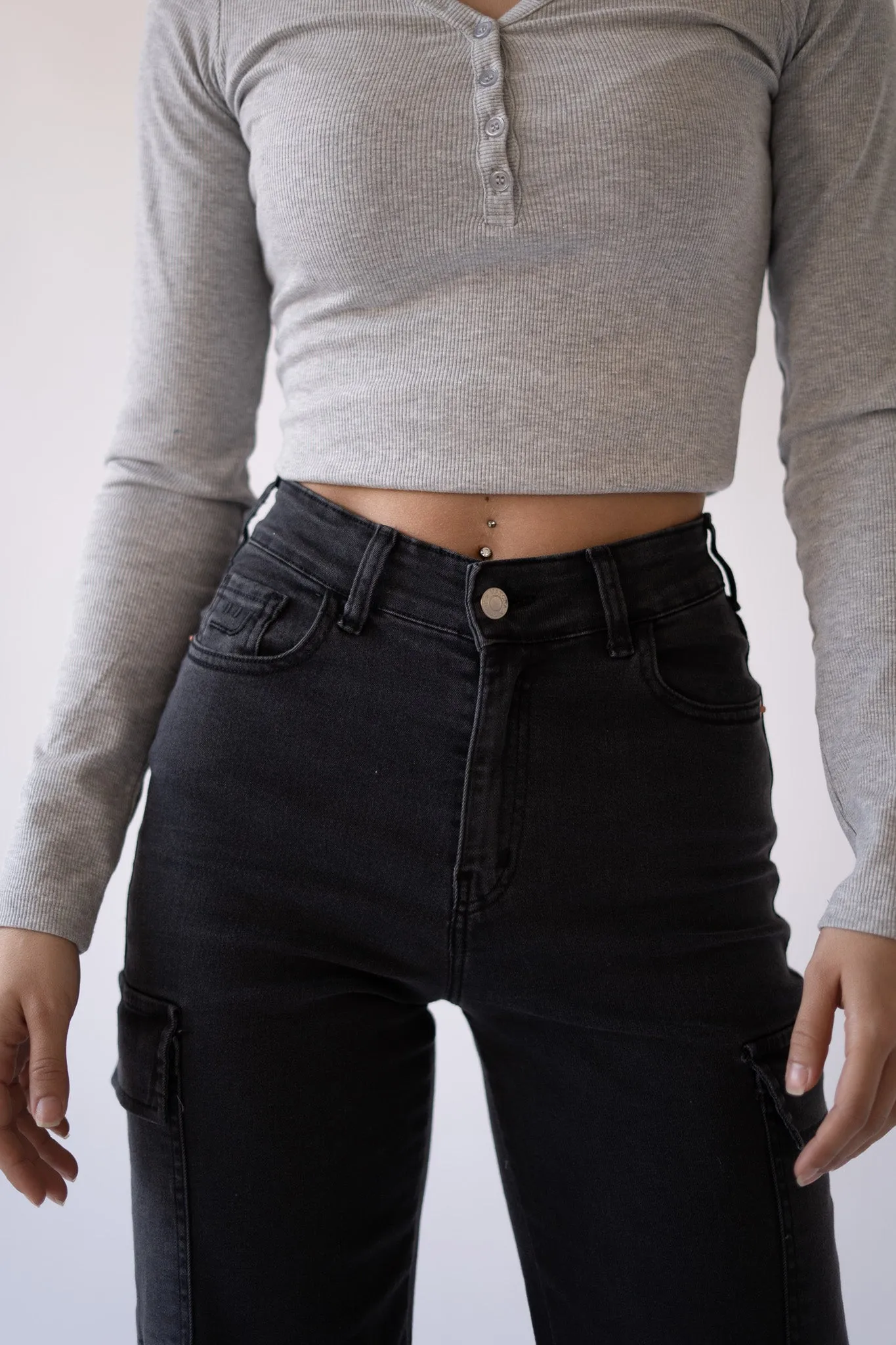 CARGO TALL HIGH RISE - GREY
