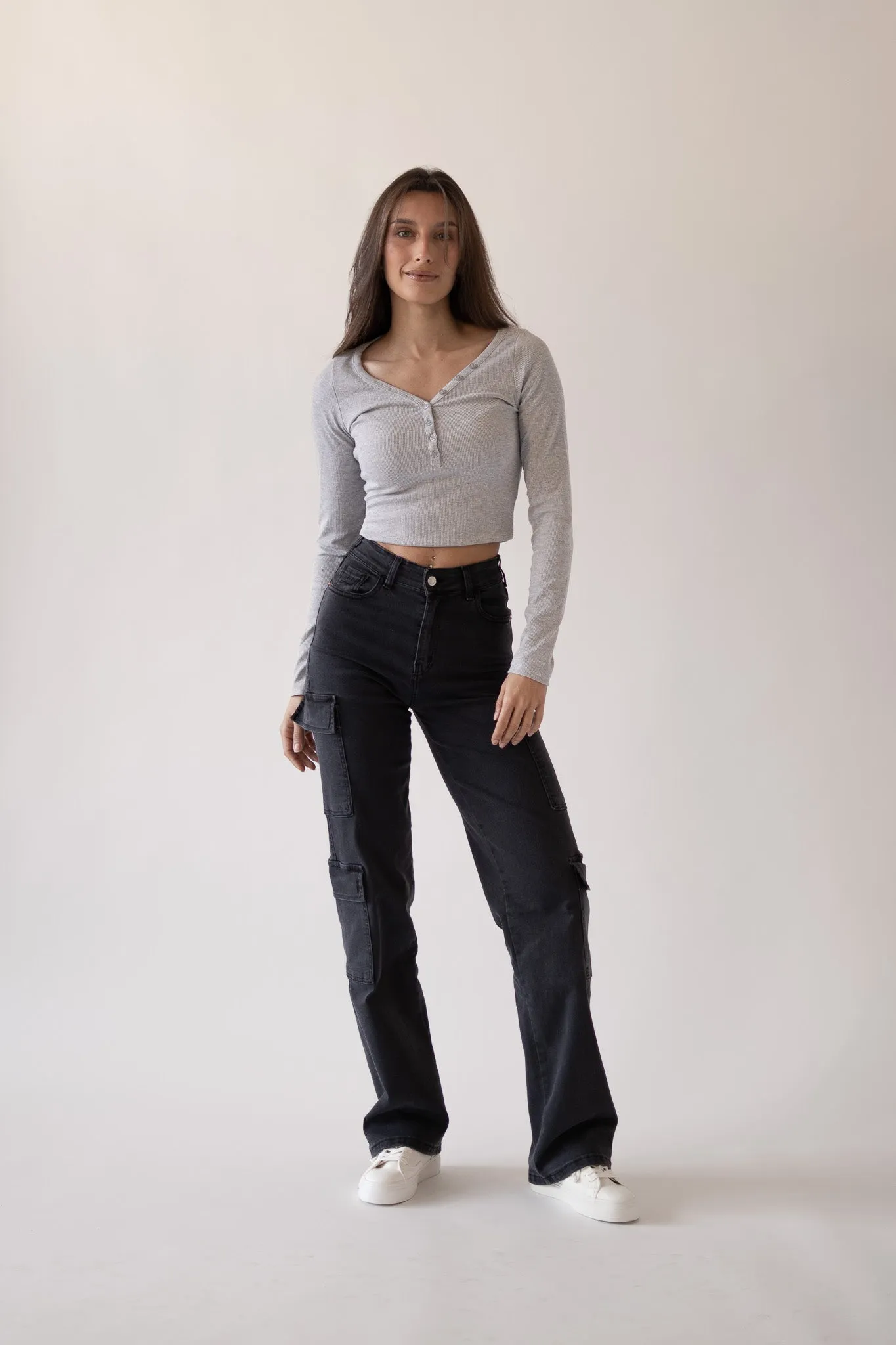 CARGO TALL HIGH RISE - GREY