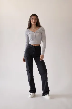 CARGO TALL HIGH RISE - GREY