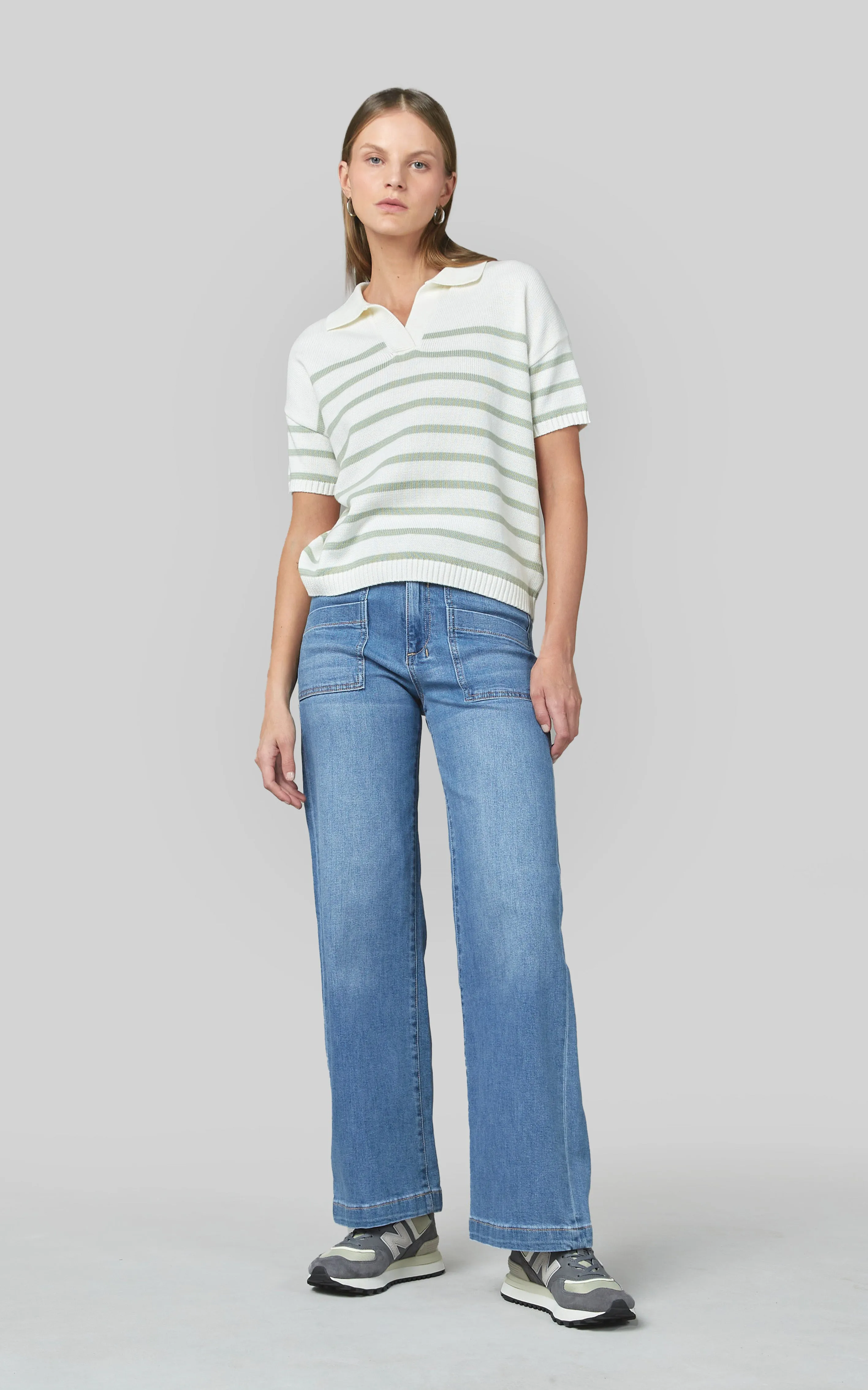 Carrie Rodeo Blue Wide Straight Leg Jeans
