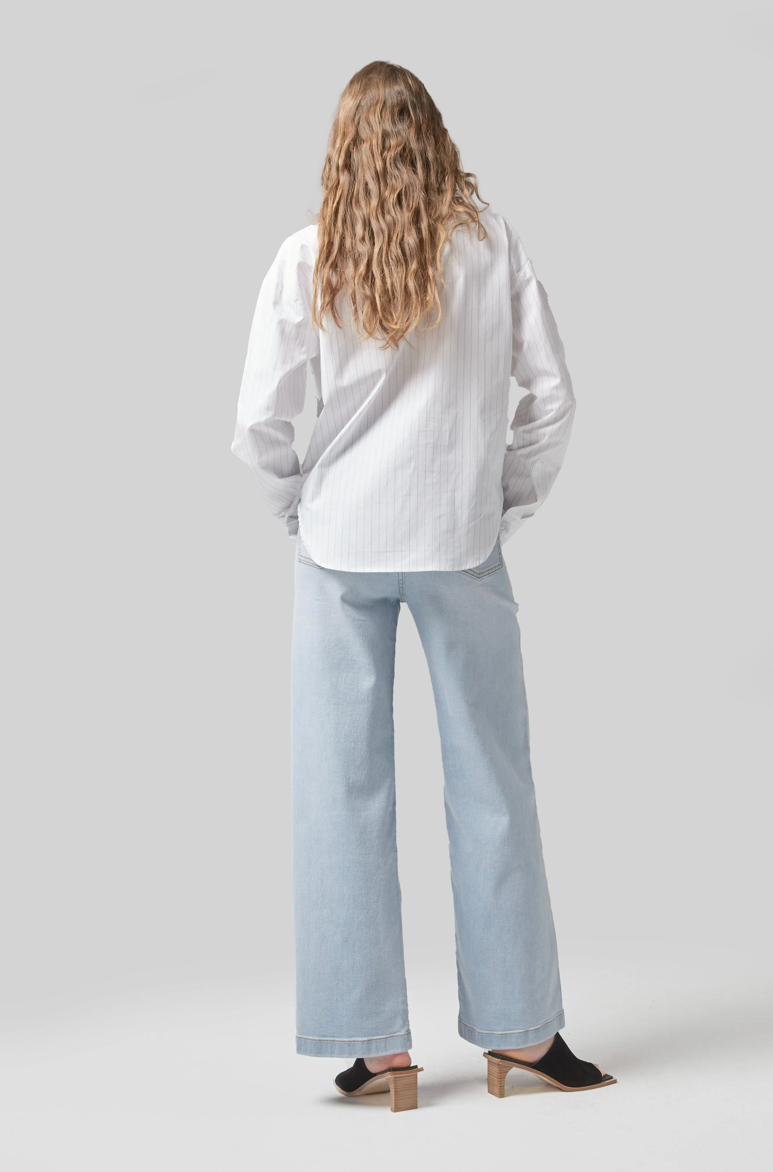 Carrie Sunbleached Wide Straight Leg Jeans