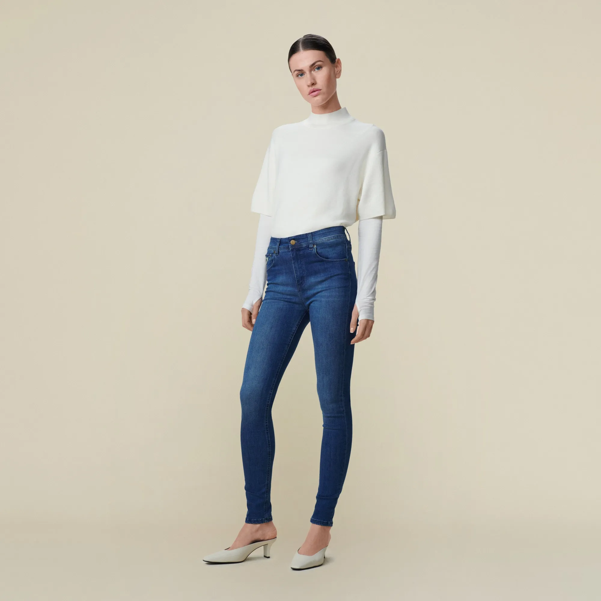 Celia Leia Teal - High Rise Skinny