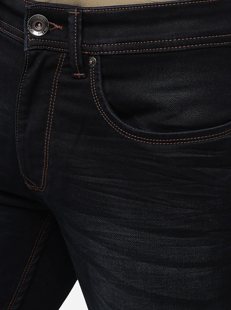 Charcoal Grey Washed Slim Fit Jeans | JadeBlue
