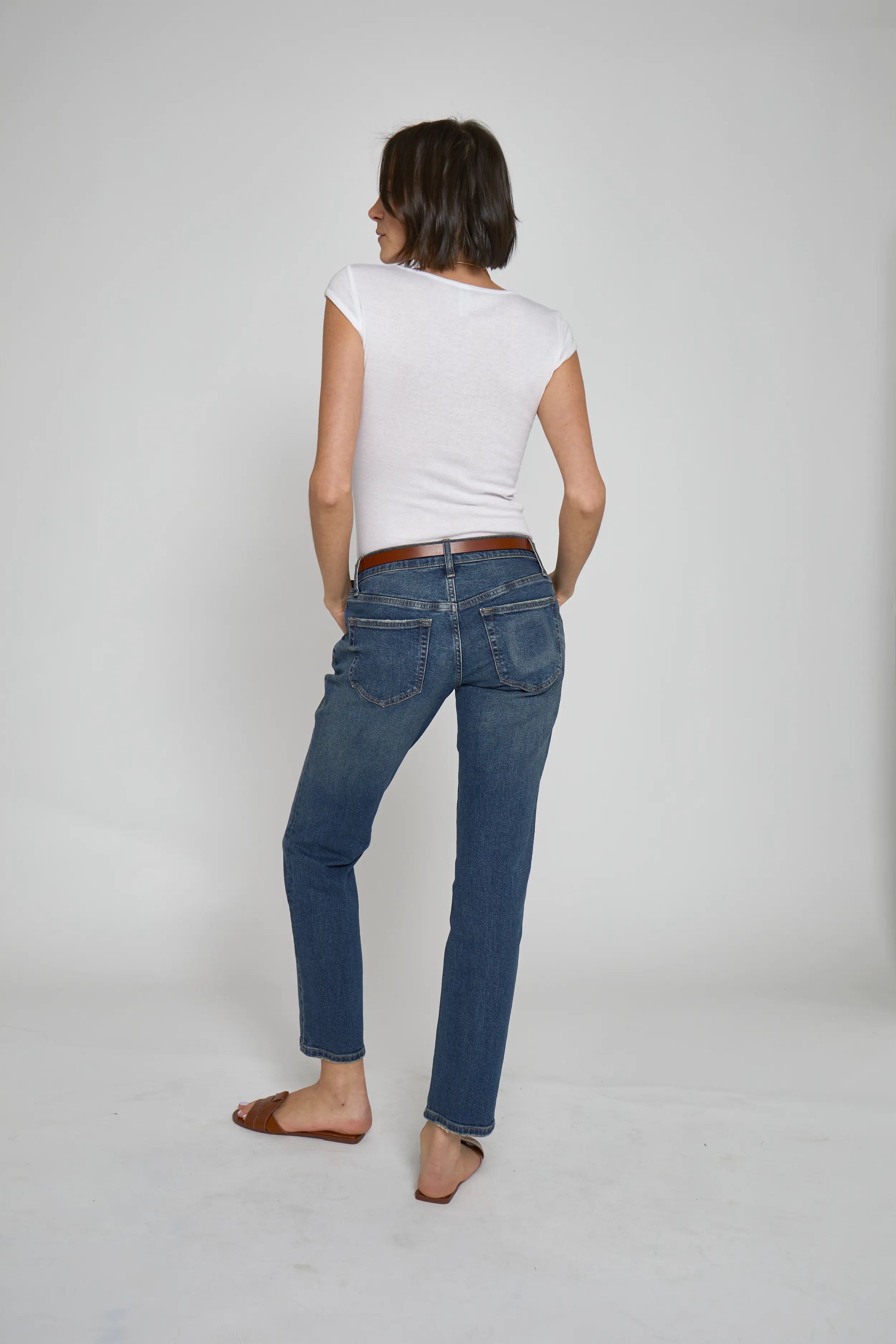 Chester Low Rise Slim Straight Dark Aged Vintage