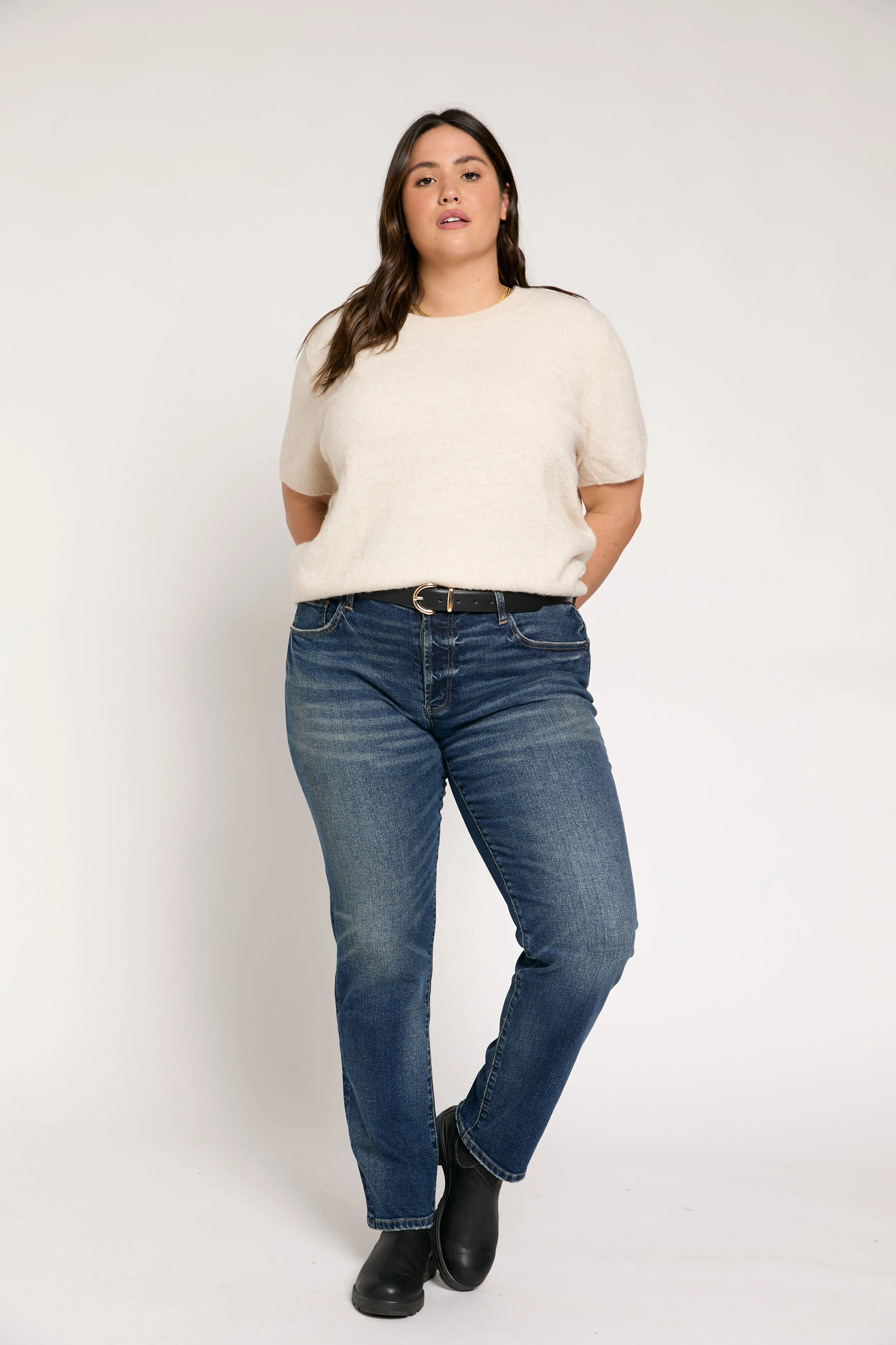 Chester Low Rise Slim Straight Dark Aged Vintage