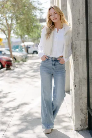 Ciara High Rise Retro Wide Leg Jeans