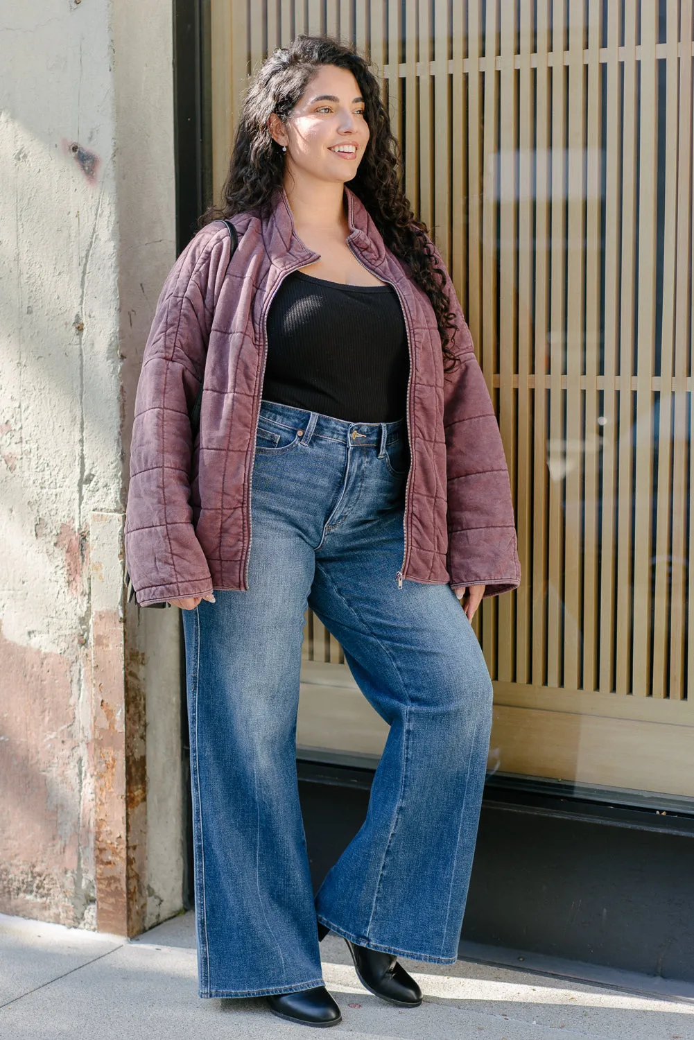 Claribel High Rise Tummy Control Retro Wide Leg Jeans - PLUS