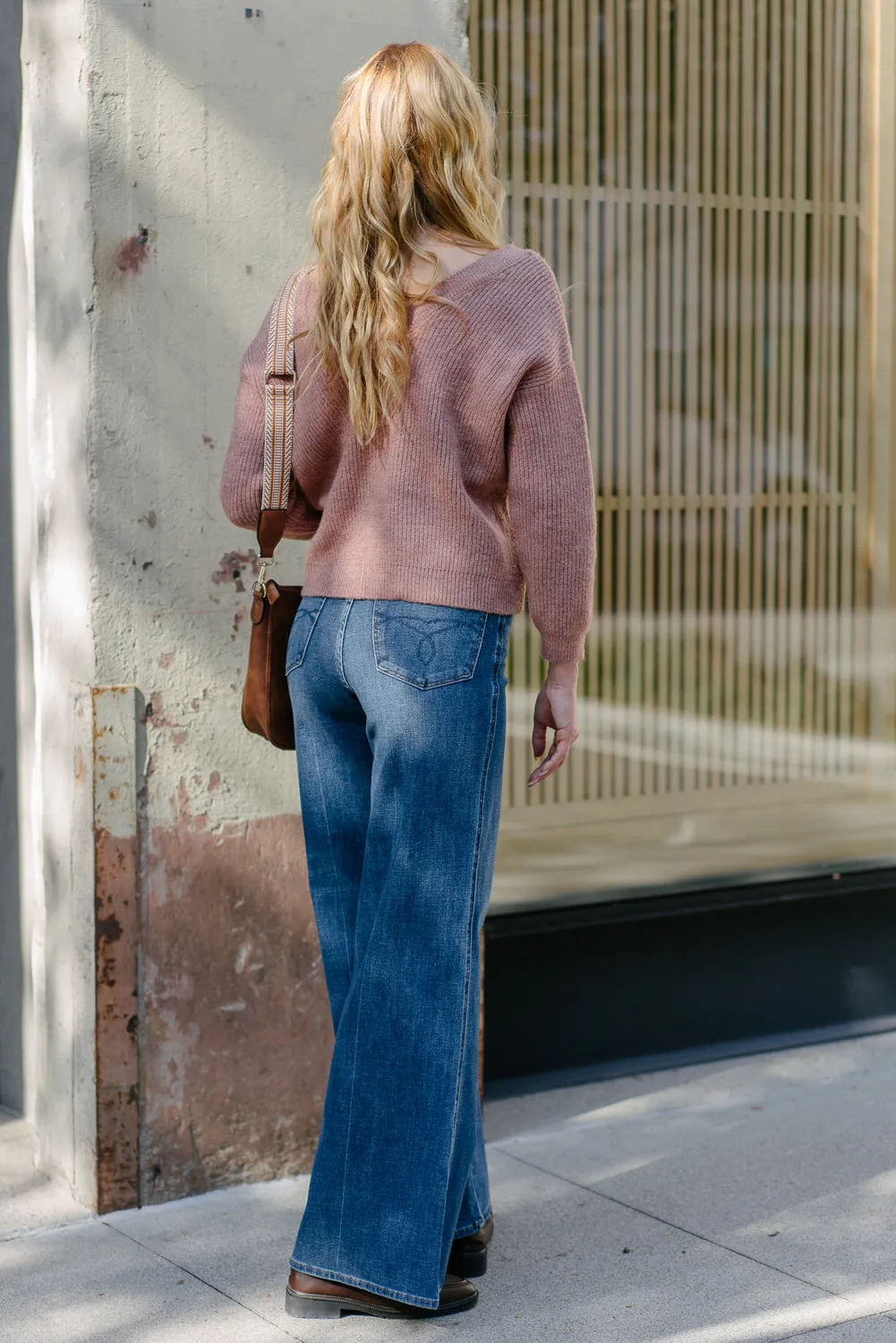 Claribel High Rise Tummy Control Retro Wide Leg Jeans