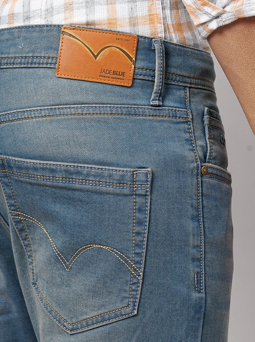 Cloud Blue Washed Rider Fit Jeans | JadeBlue